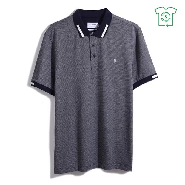 Farah Lonnie Jacquard Polo Shirt