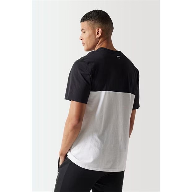 11 Degrees Colour Block T-Shirt - White / Black