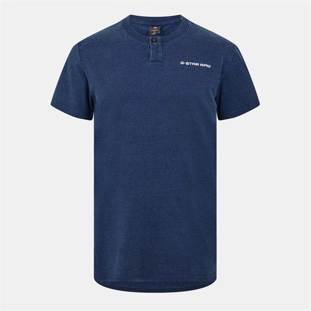 G Star Indigo Henley T-Shirt