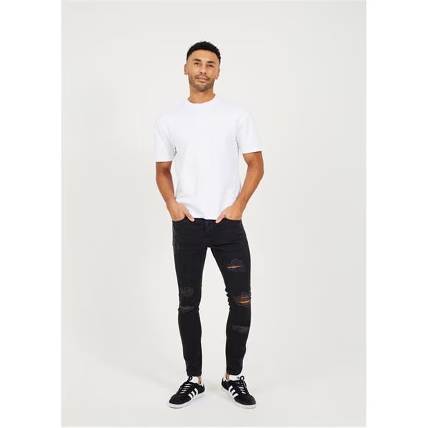 Brave Soul Skinny Fit Jean with Knee Rips