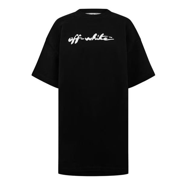 OFF WHITE Painter Logo Snap Tee Dress