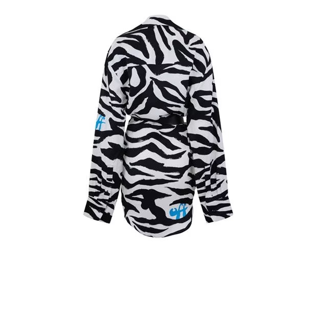 OFF WHITE Zebra Shirt Dress