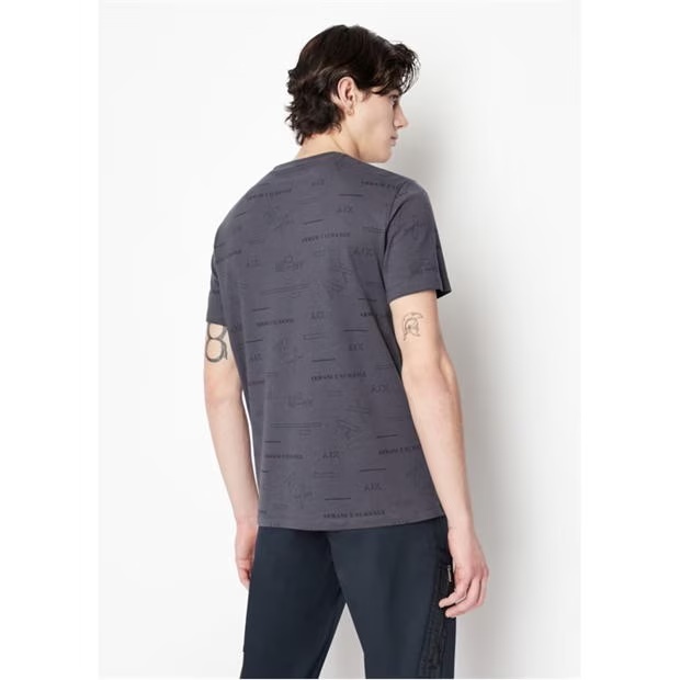 Armani Exchange All Over Print Logo T-Shirt