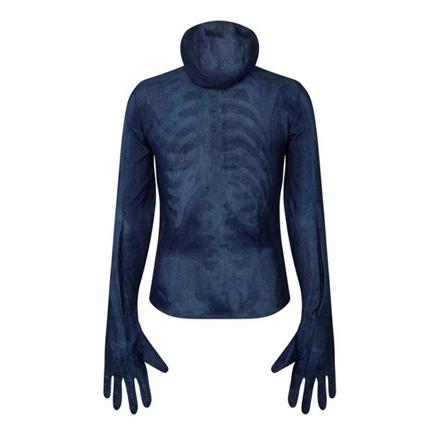 OFF WHITE Body Scan 2-Skin Denim Hoodie
