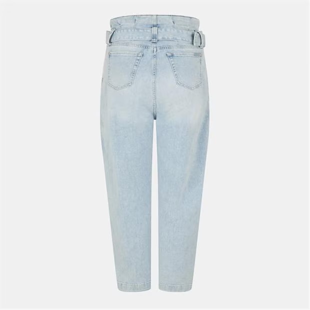 7 For All Mankind Straight Paperbag Belted Jeans