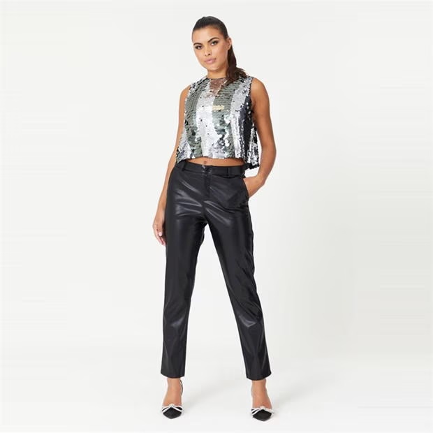 Be You Sequin Sleeveless Crop Top Women