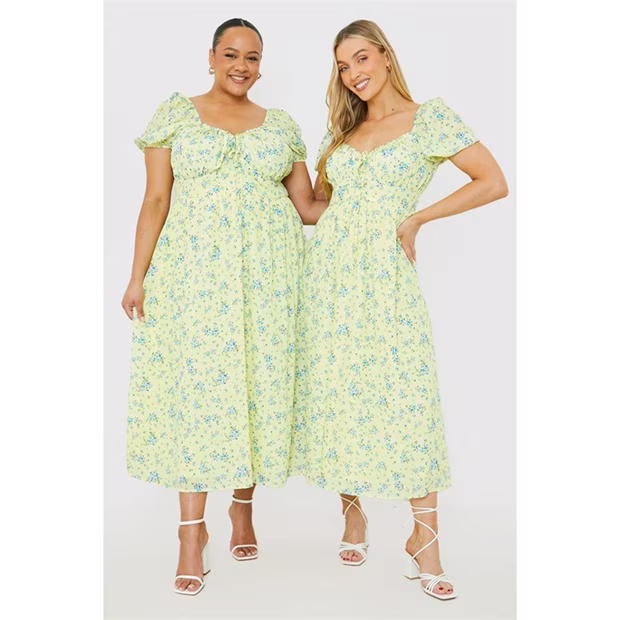 In The Style In The Style Printed Bardot Midi Dress