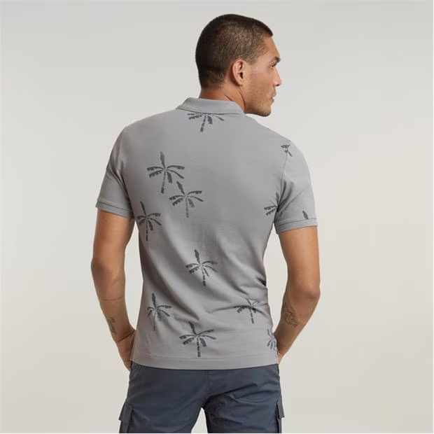 G Star Dunda Slim Print Polo Shirt