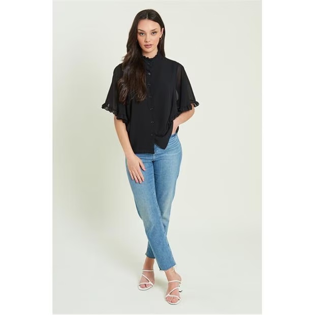 Be You Frill Button Through Blouse