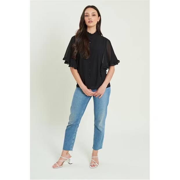 Be You Frill Button Through Blouse
