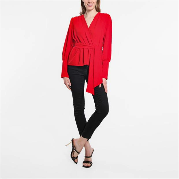 Be You Peplum Wrap Top Womens