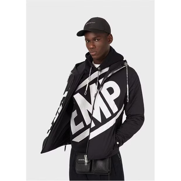 Emporio Armani L print hoodie