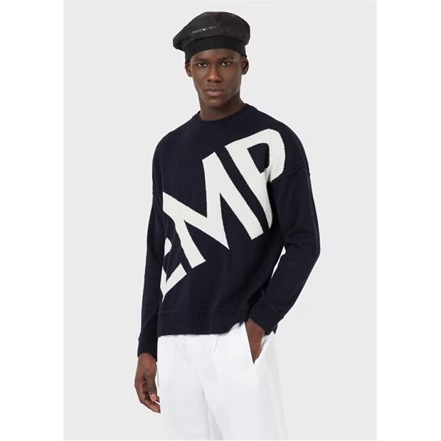 Emporio Armani Logo Knit Crew Sweater