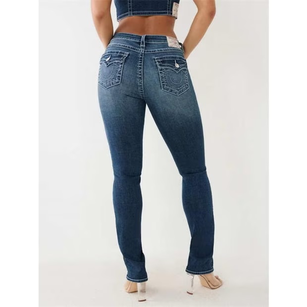 True Religion Crystal Lace Up Billie Jeans
