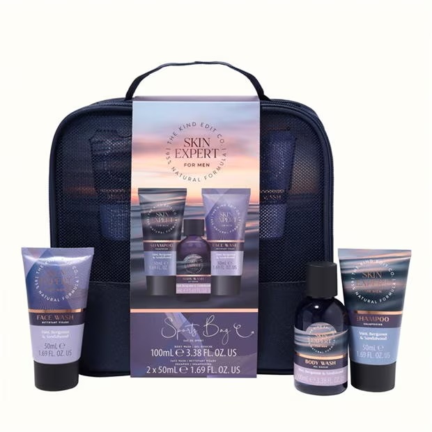 Be You Kind Edit Co Skin Expert Mens Sports Bag Body Care Set