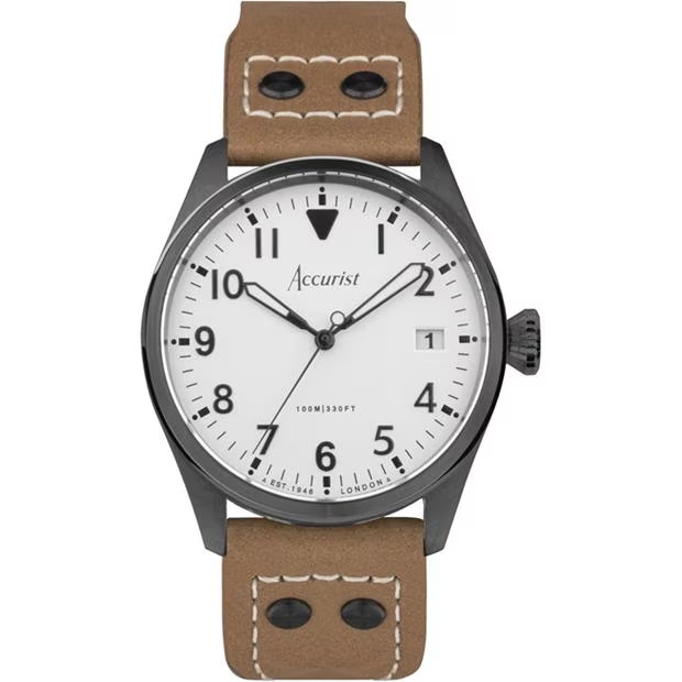 Accurist Mens Stainless Steel Classic Analogue Quartz Watch