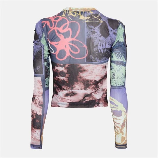 Vans Ludlow Mesh Long Sleeve Parisian Ni T-Shirt Womens