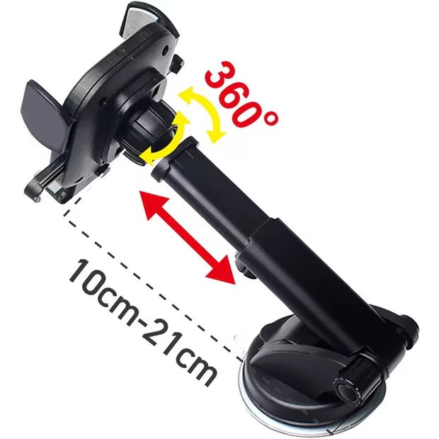 Vakoss Vakoss Mobile Phone Car Holder Suction Mount Black