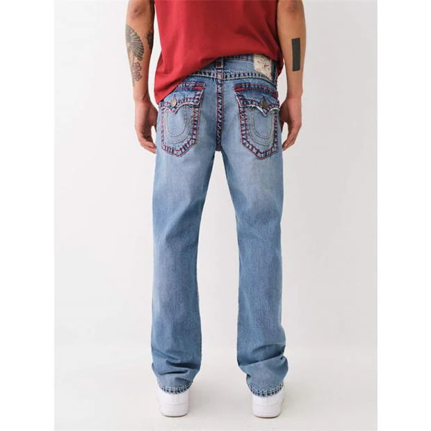 True Religion Ricky Distressed Super Straight Jeans Mens