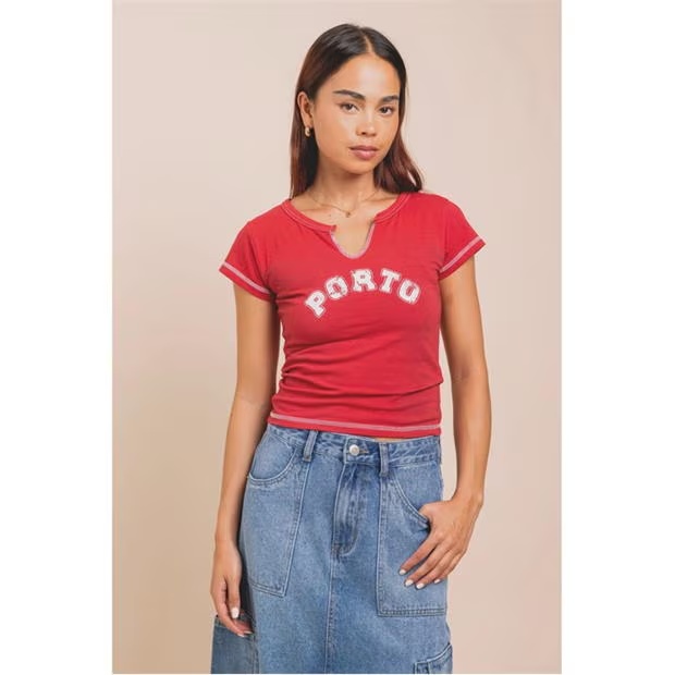 Daisy Street Porto Cropped T-Shirt
