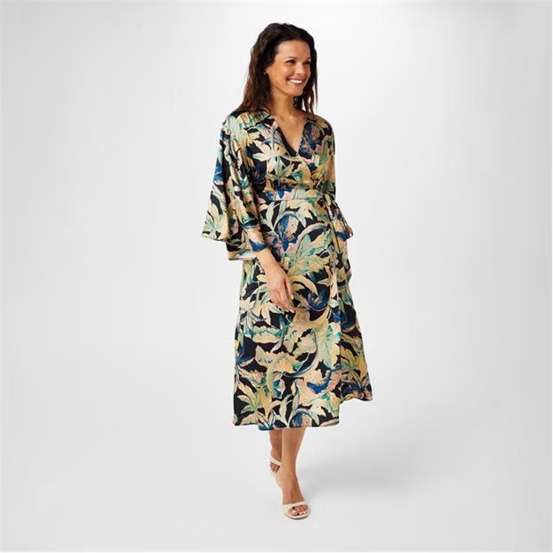 Biba Biba Kimono Sleeve Wrap Dress