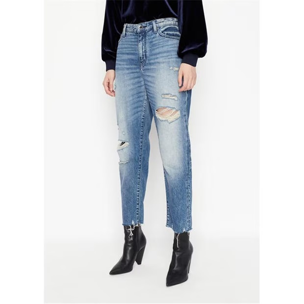 ARMANI EXCHANGE Distressed Straight Jeans