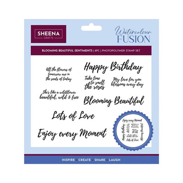 Crafters Companion Watercolour Fusion Blooming Beautiful Sentiments