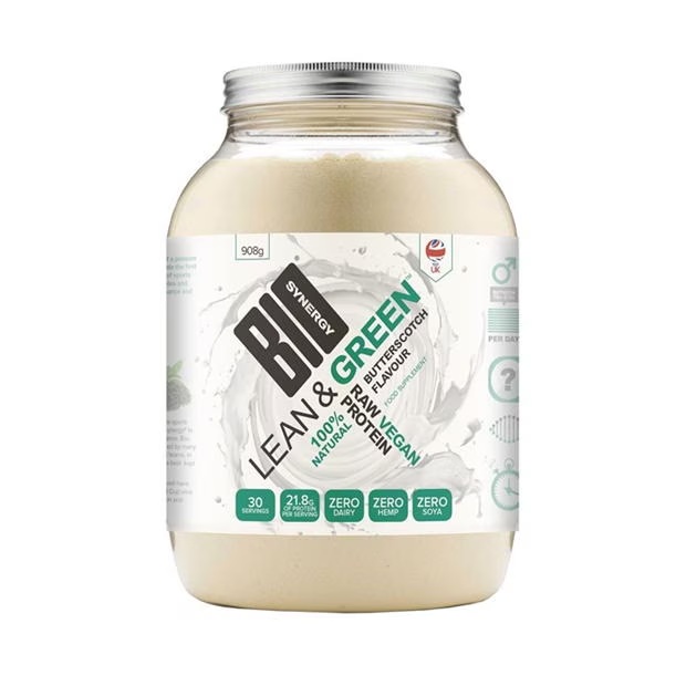 Bio-Synergy Lean & Green vegan protein - butterscotch - 908g
