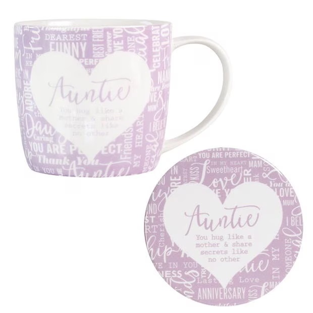 Said With Sentiment 7150 - Auntie Mug & Coaster