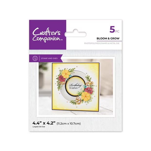 Crafters Companion Stamp and Die Set - Bloom & Grow