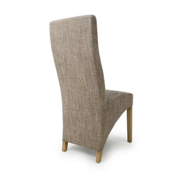 Shankar Set of 2 Baxter Tweed Oatmeal Dining Chairs