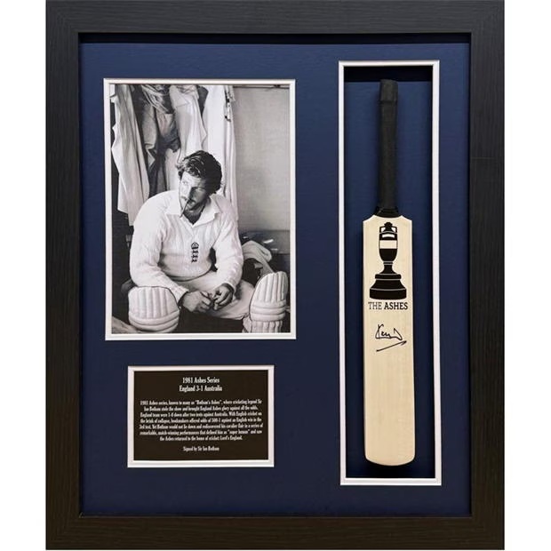 AllStarSignings Ltd Ian Botham signed & framed mini cricket bat