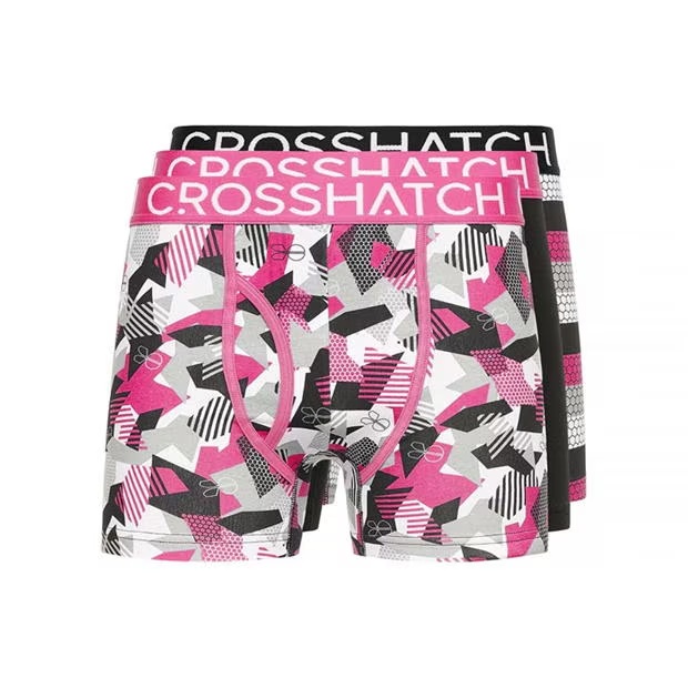 Crosshatch 3 Pack of Crystaline Boxers