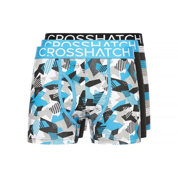 Crosshatch 3 Pack of Crystaline Boxers