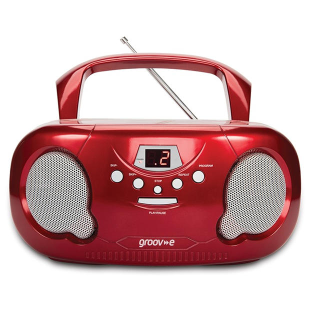 Groov-e Portable Boombox with Childrens Stories CD - Red
