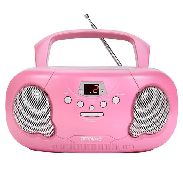 Groov-e Original Boombox Portable CD Player with Radio-PK