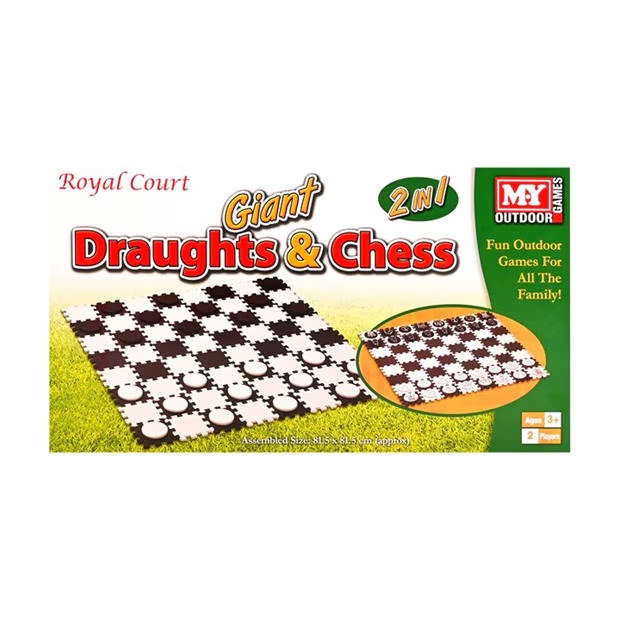 M.Y Giant Draughts & Chess 2-in-1 Game