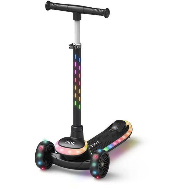Zinc Zinc Three Wheeled Folding LED Scooter