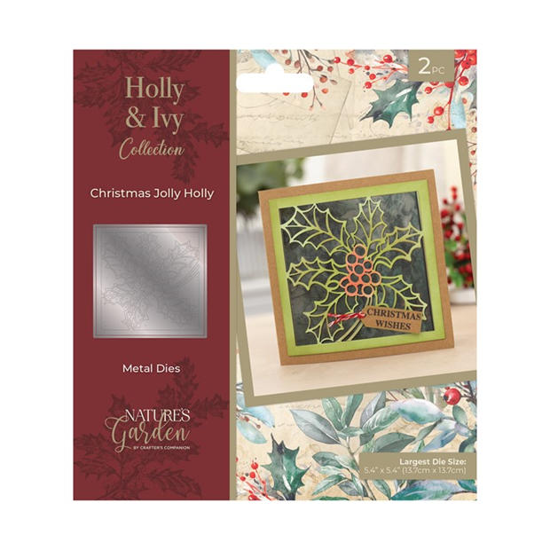 Crafters Companion Christmas Jolly Holly Metal Die