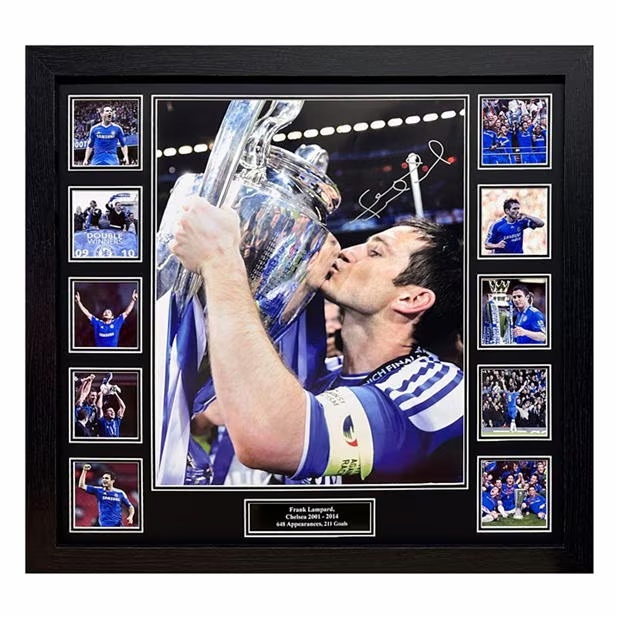 AllStarSignings Ltd Frank Lampard signed and framed Chelsea photograph