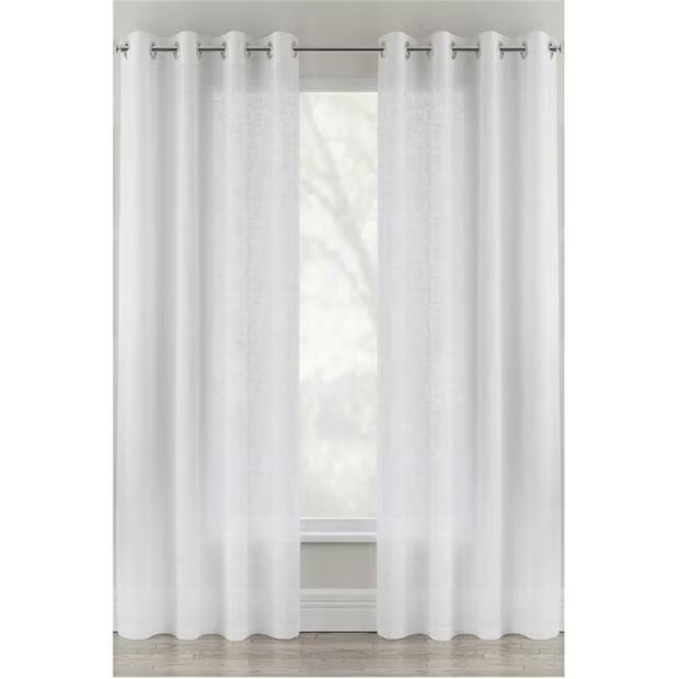 Tyrone Textiles Crete Linen Looks Sheer Eyelet Panel - Pair