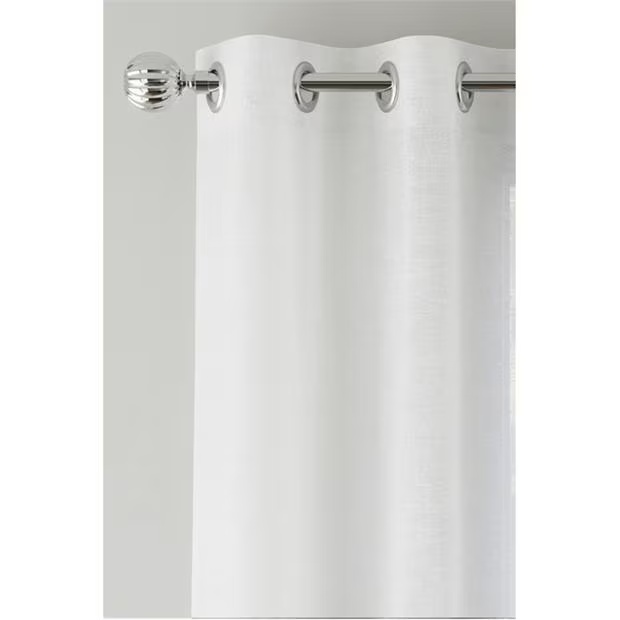 Tyrone Textiles Crete Linen Looks Sheer Eyelet Panel - Pair