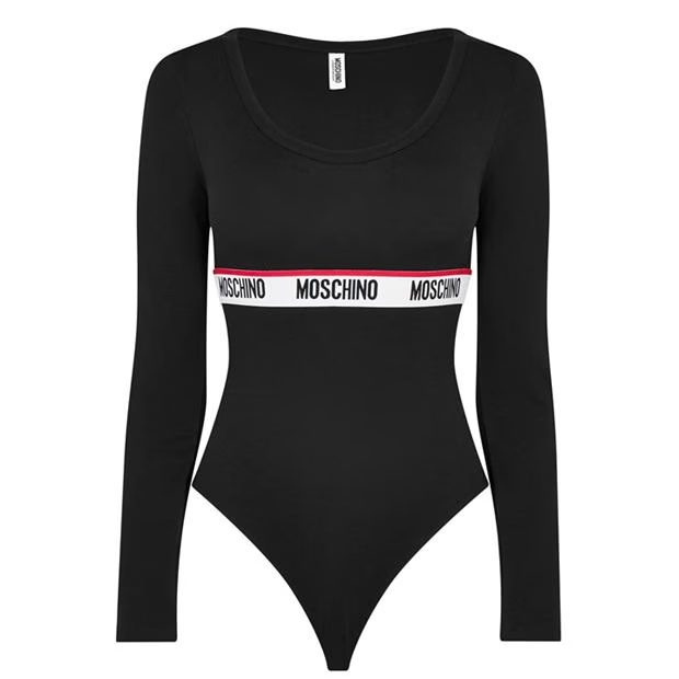 MOSCHINO Long Sleeve Tape Bodysuit