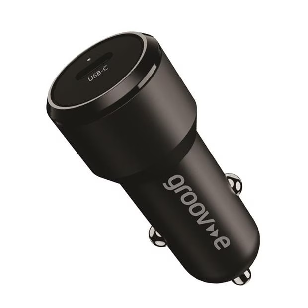 Groov-e USB-C Car Charger 20W - Black