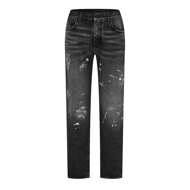 OFF WHITE Distressed Diag Jeans