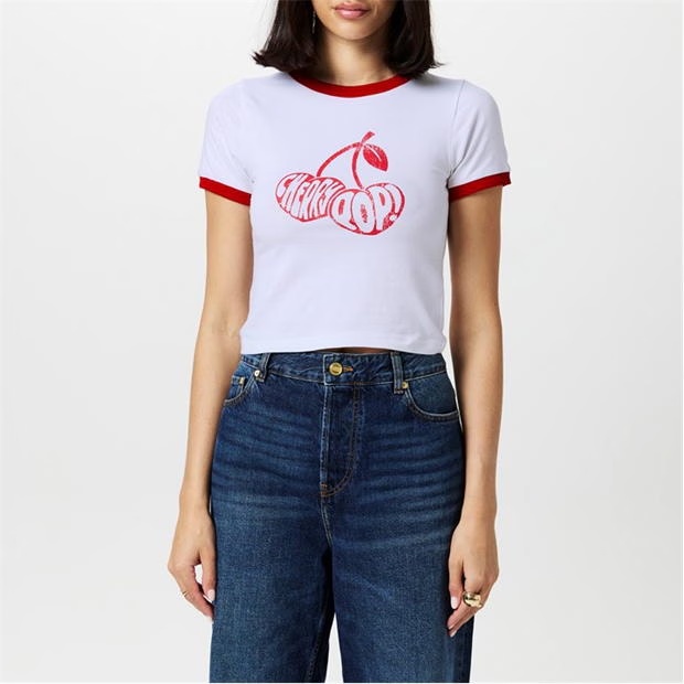 Daisy Street Cherry Ringer T-Shirt