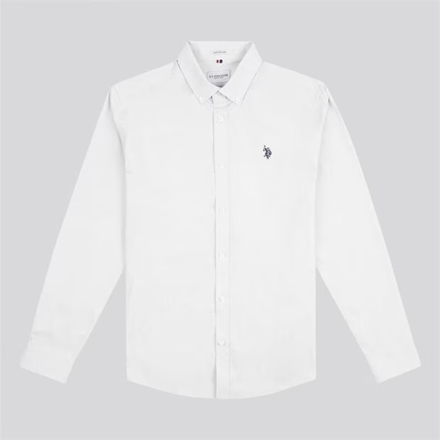 US Polo Assn Stretch Poplin Shirt Mens