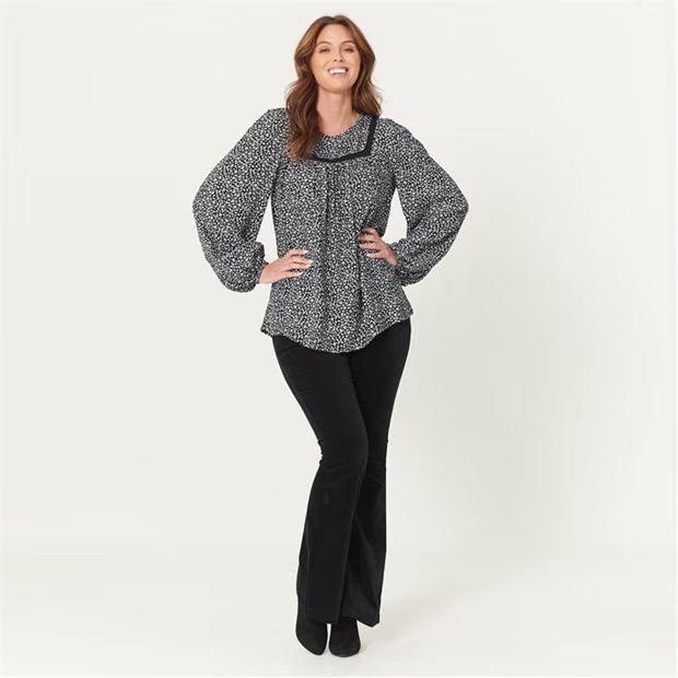 Be You Yoke neck Detail Floral Top