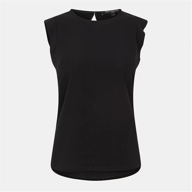 French Connection Polly Plains Capped Sleeve T-Shirt