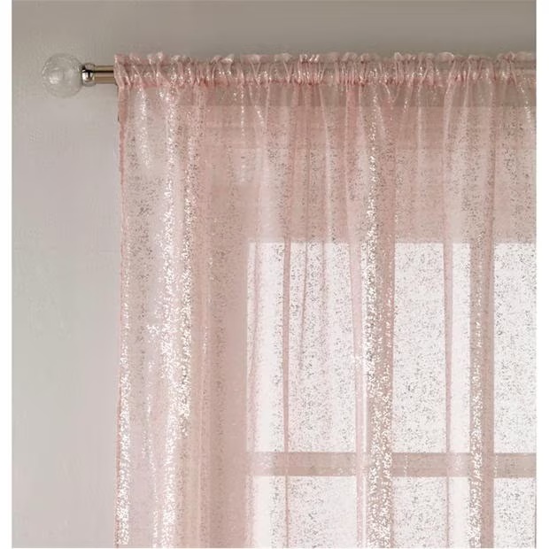 Tyrone Textiles Pandora Metallic Print Panel with Rod Pocket